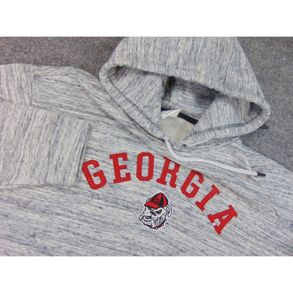 Georgia Bulldogs Hoodie Mens XL Heather Gray Pullover Sweater‎ Champion